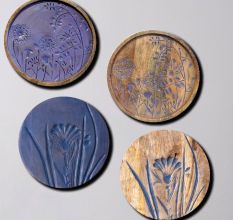 Floral Symphony Wall Plate Set of 4